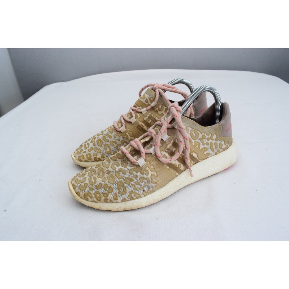 Adidas Stella McCartney Sneakers 7.5 Leopard Print Boost Sneakers Women Tan Pink